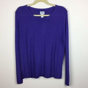 Chico’s - Long Sleeve Purple Pullover Sweater